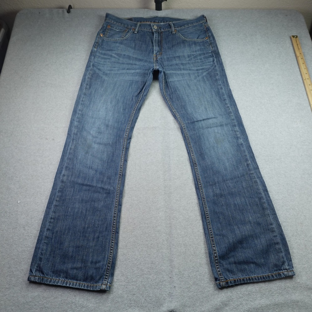 Levis 527 Jeans Mens 33x32 Blue Slim Bootcut Denim Red Tab Casual